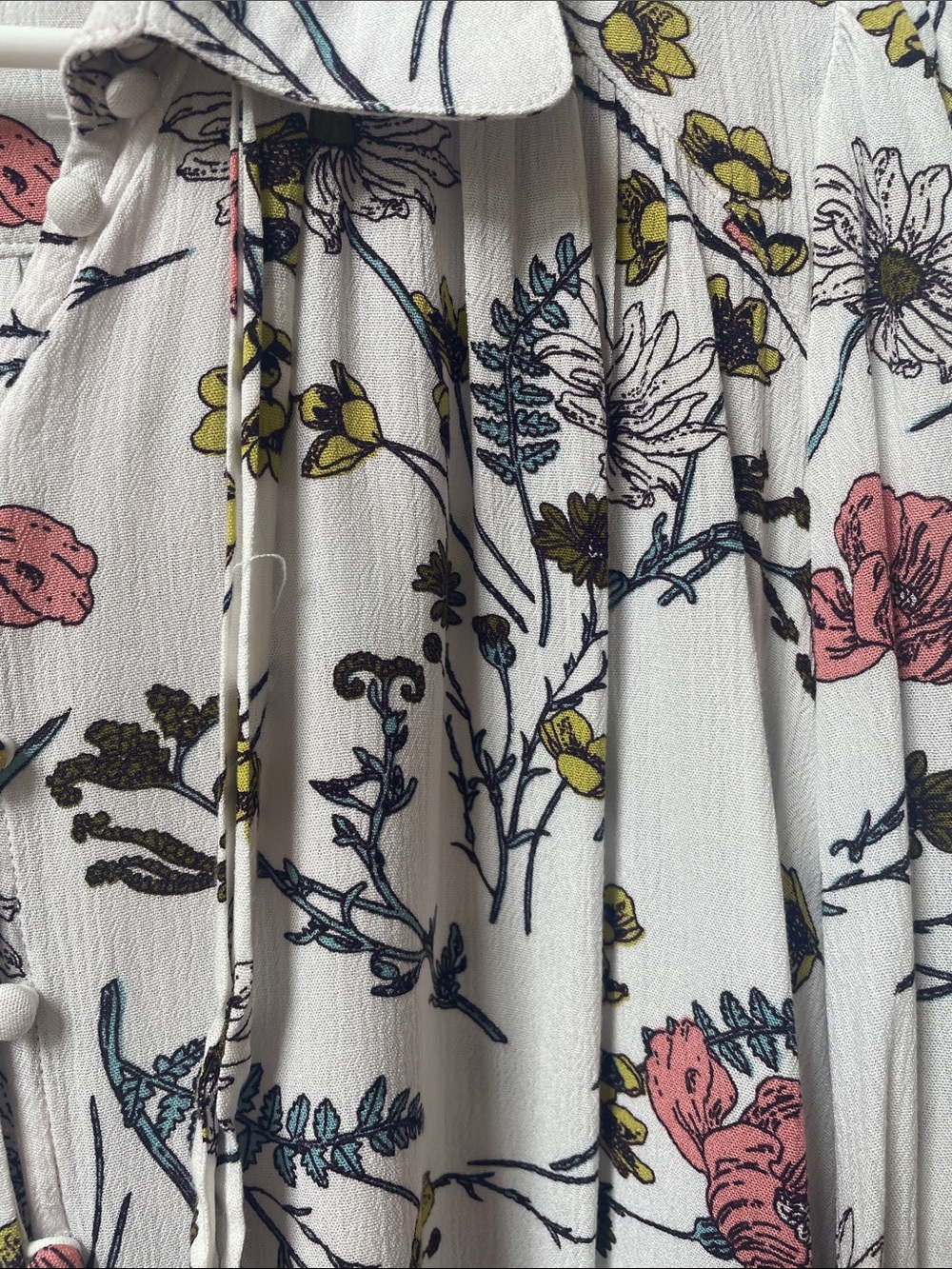 Lightweight Floral Button-Front Blouse by Blu Pepper - Picture 6 of 6